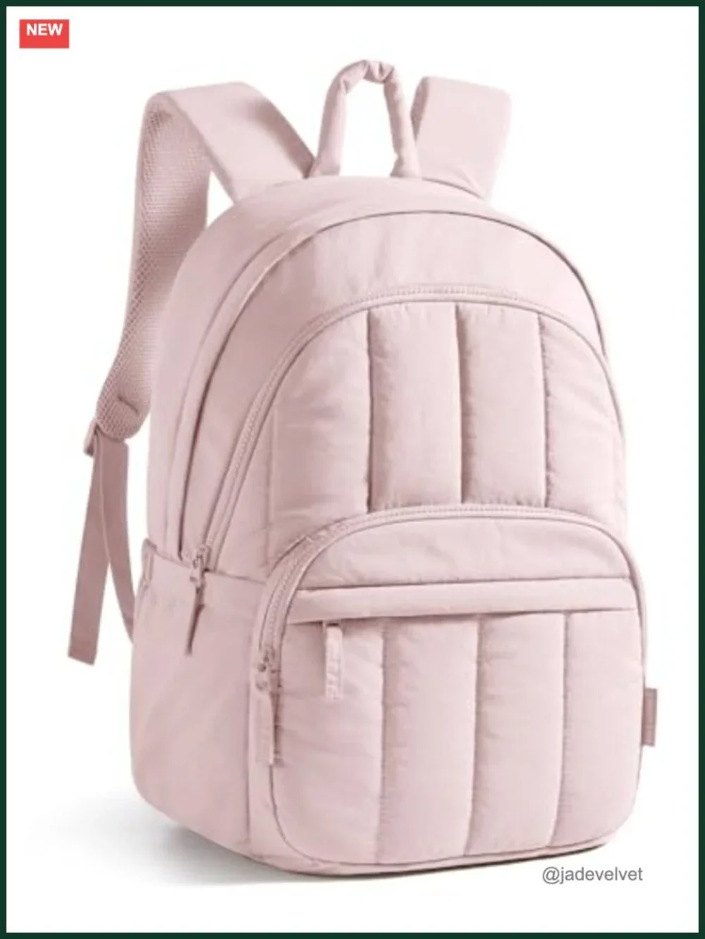 Quilted Laptop Backpack for Women, College Travel Bookbag with Padded Sleeve,